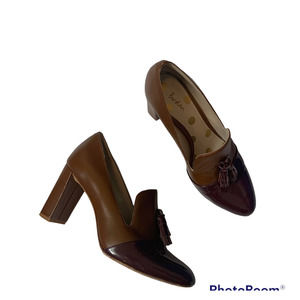 Boden Lottie Two-toned Leather Tassel Heel Womens Size 39.5 Career
